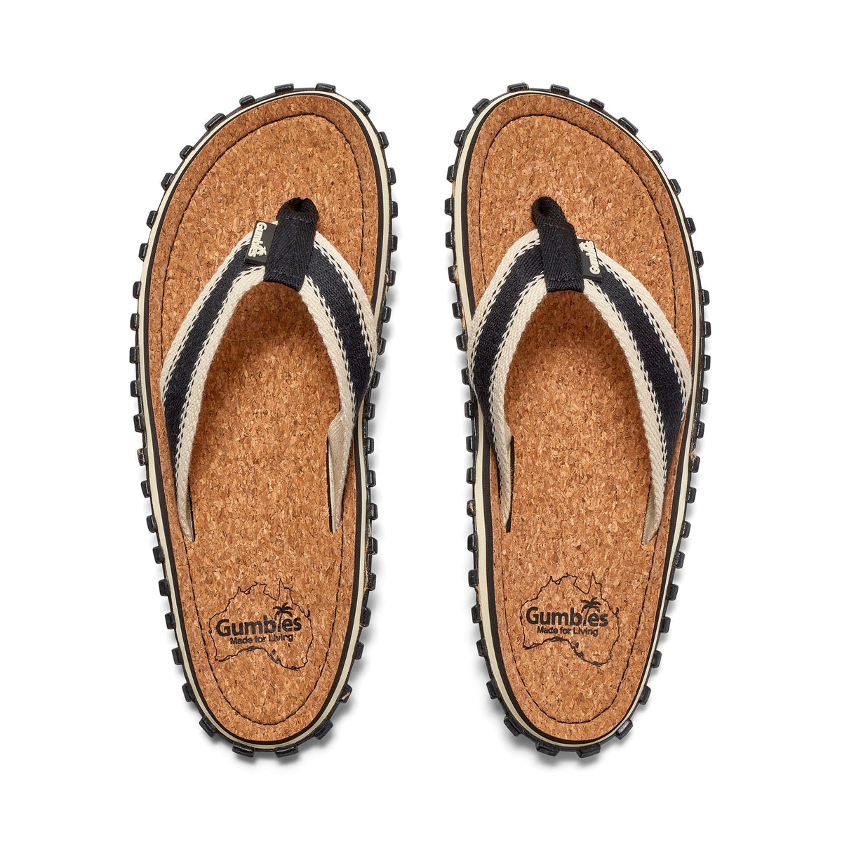 Gumbies Islander Flip-Flops Men's Denim Hibiscus
