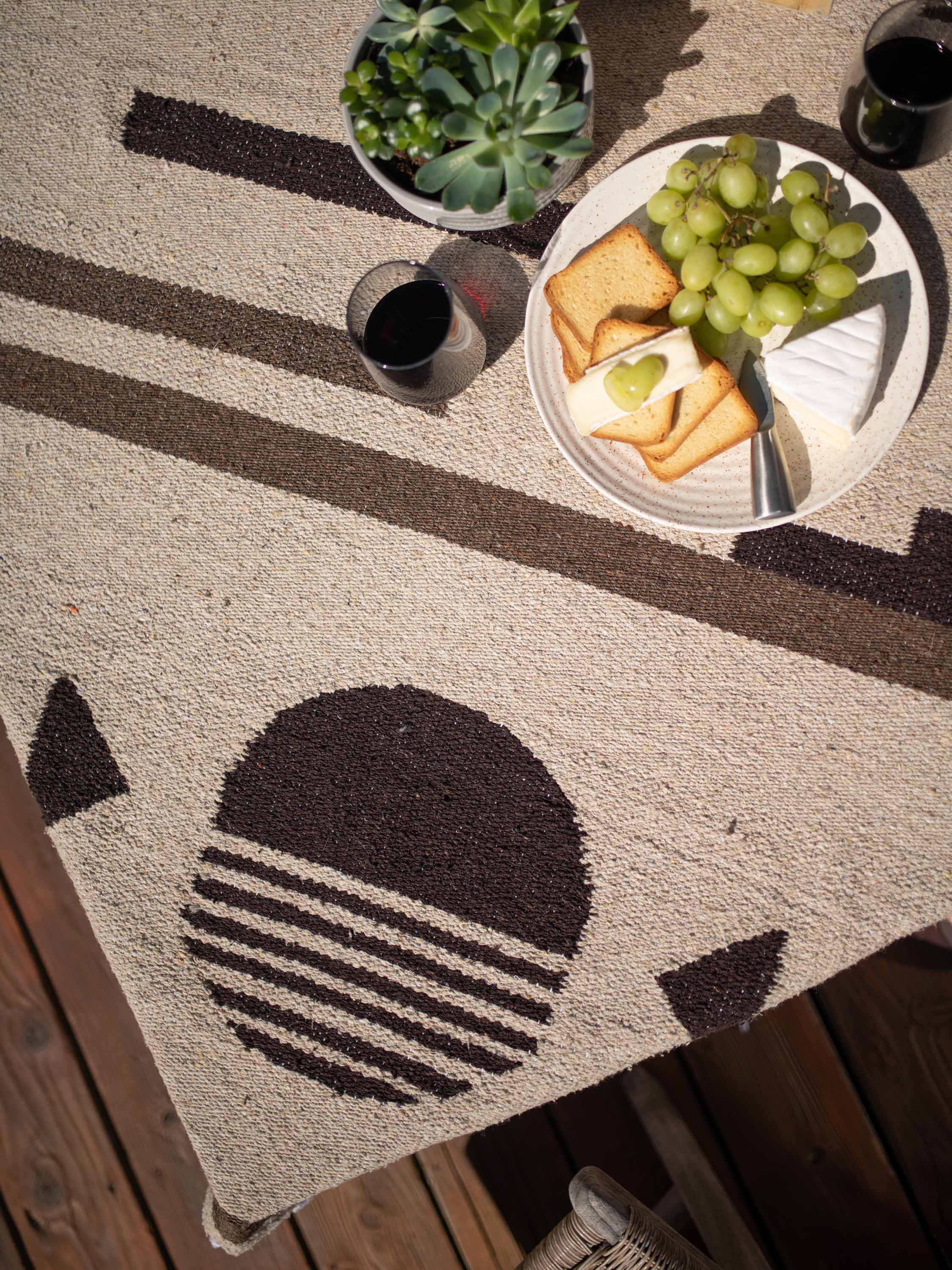 Laguna Beach Textile Company Wheat Sol Mexican Blanket — vintage-inspired vacation looks for the modern traveler at Sun of the Beach Boutique