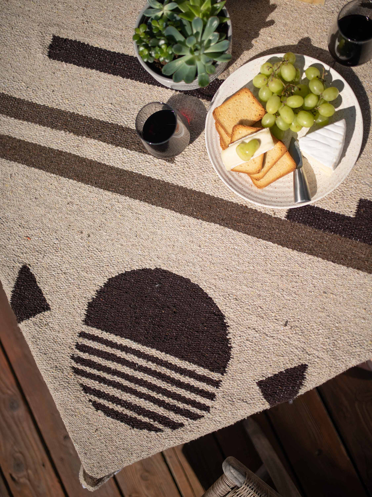 Laguna Beach Textile Company Wheat Sol Mexican Blanket — vintage-inspired vacation looks for the modern traveler at Sun of the Beach Boutique