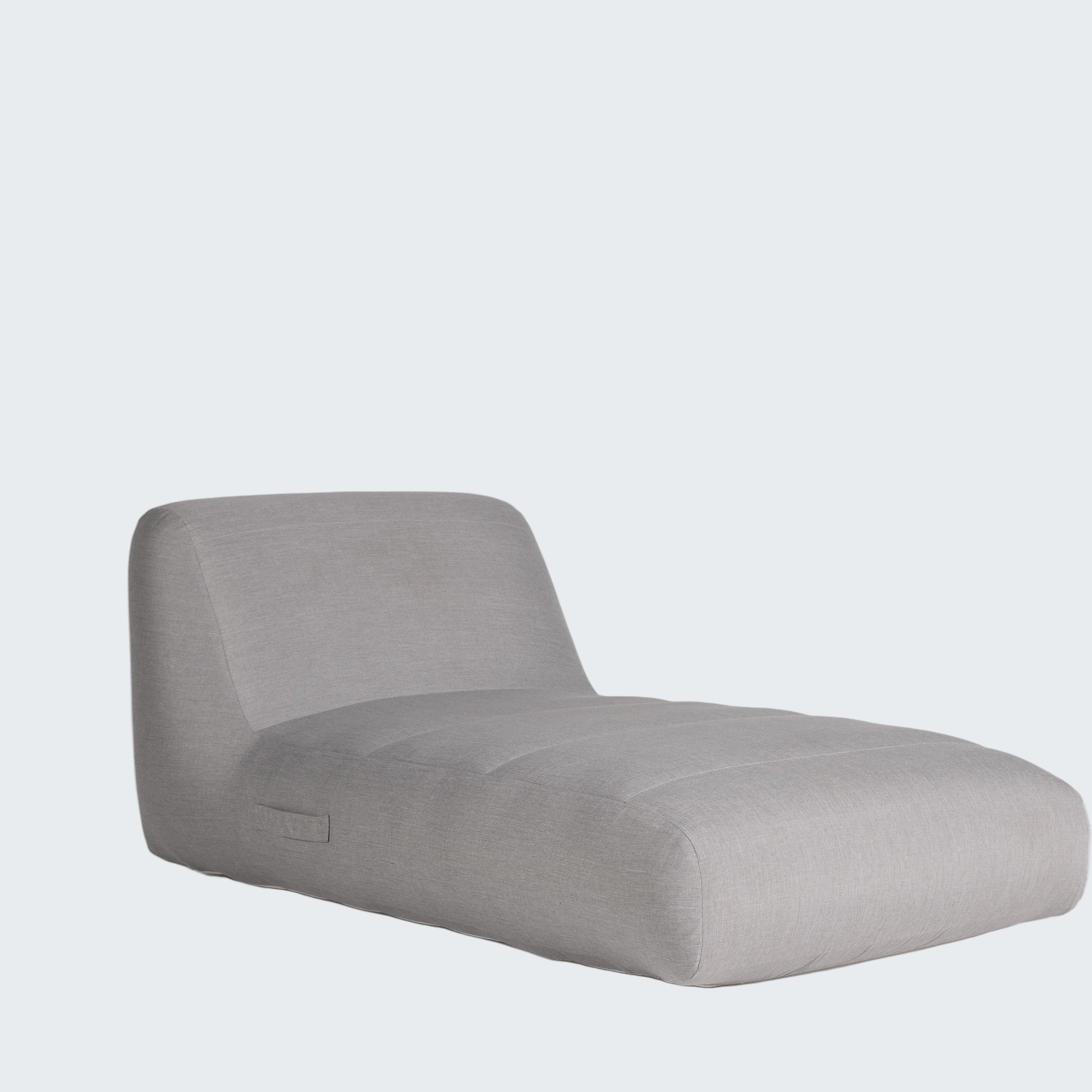 Gray lounge chair on a white background