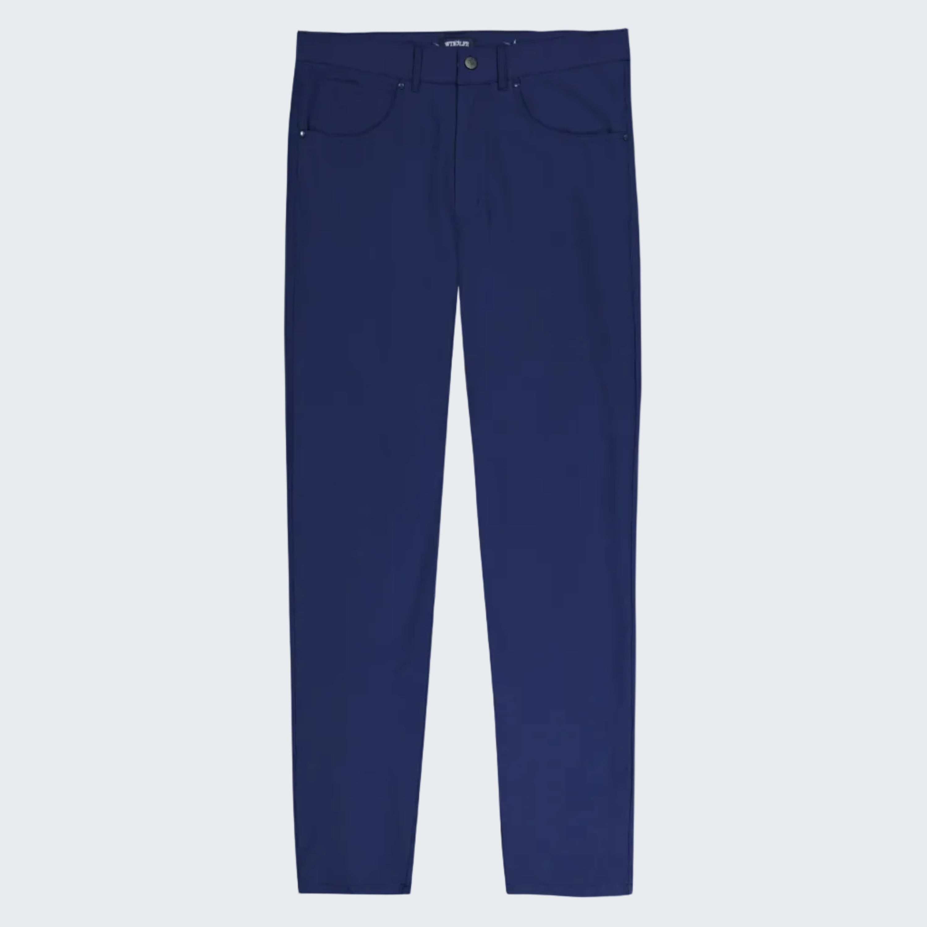 Blue pants on a white background
