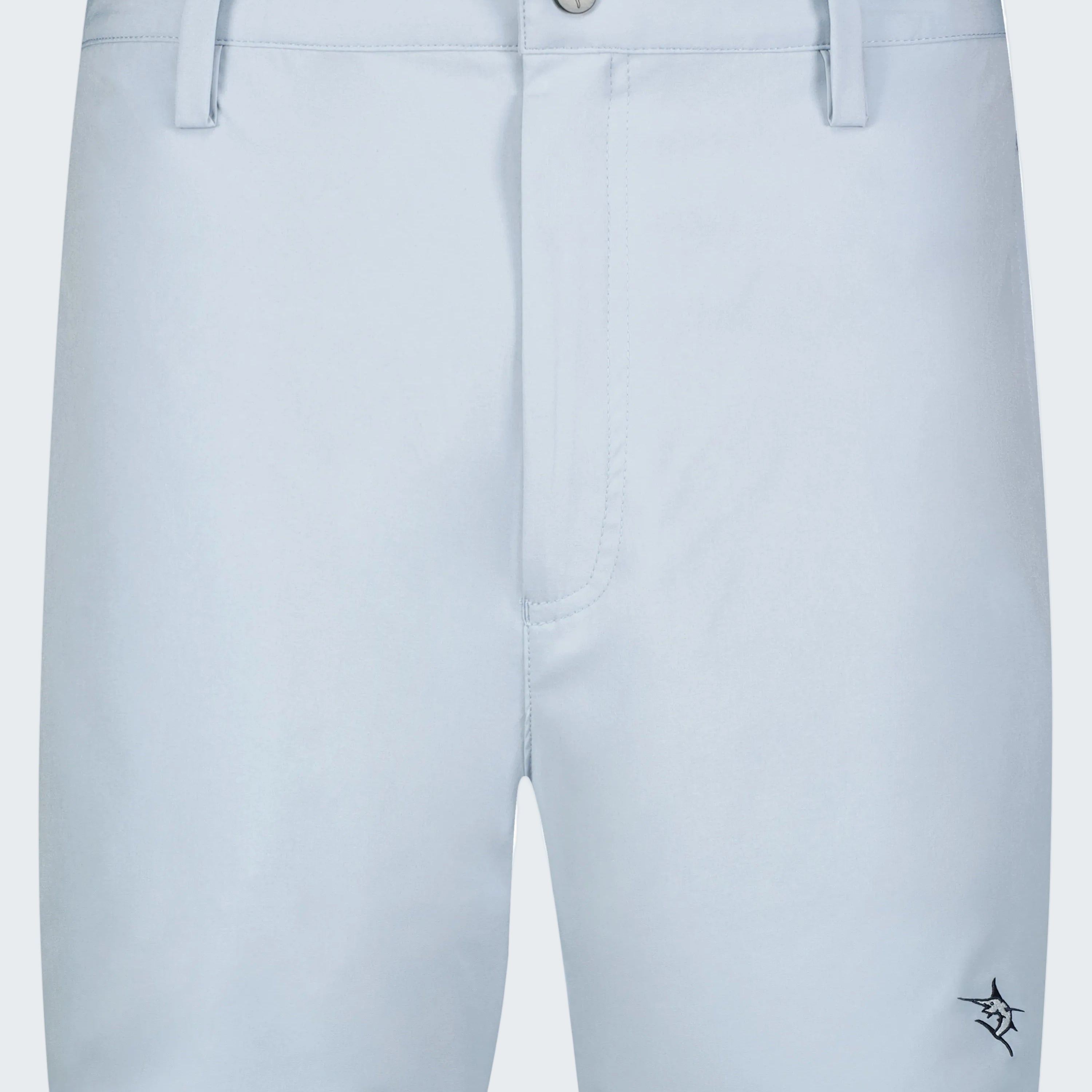 Light blue shorts on a white background