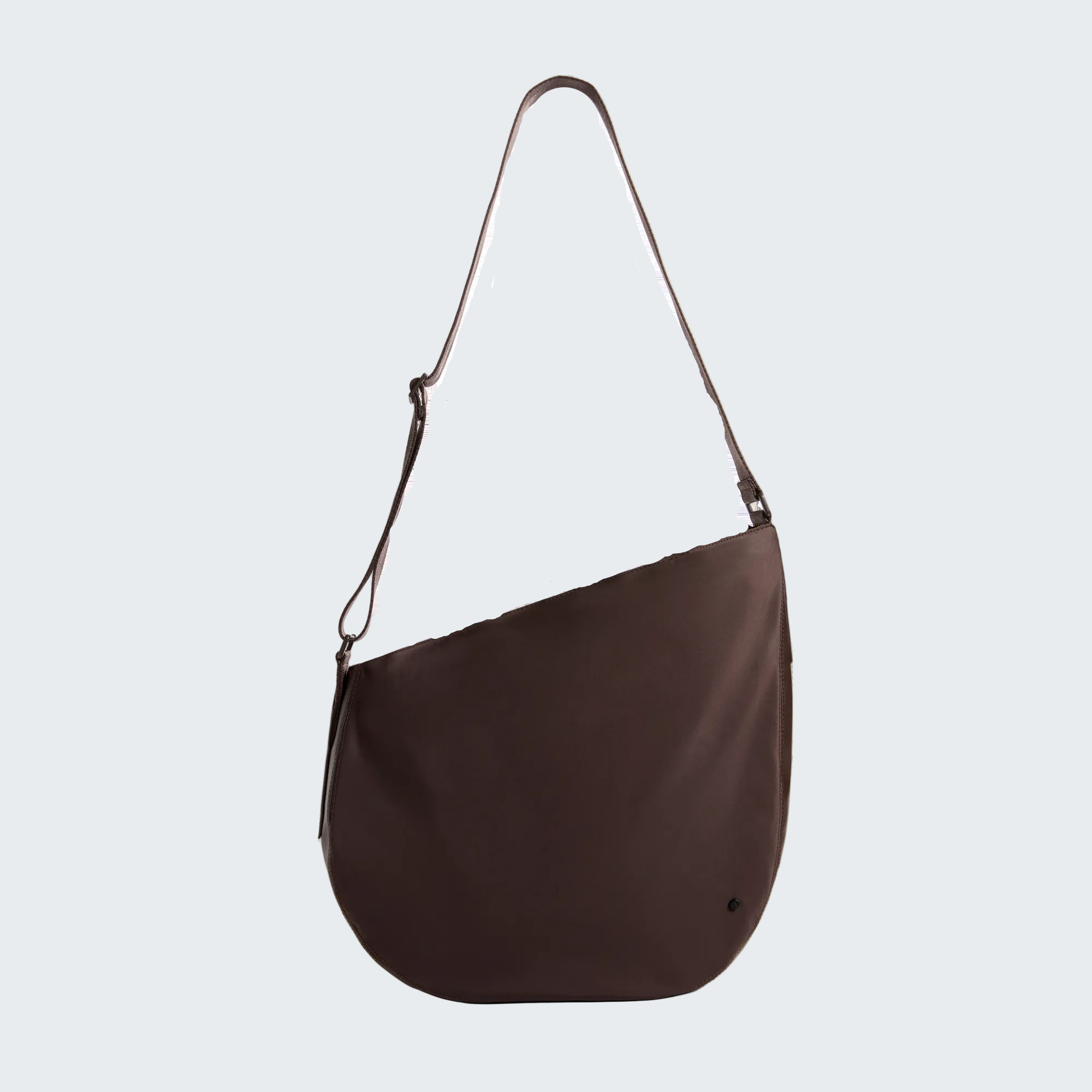 Brown shoulder bag on a white background