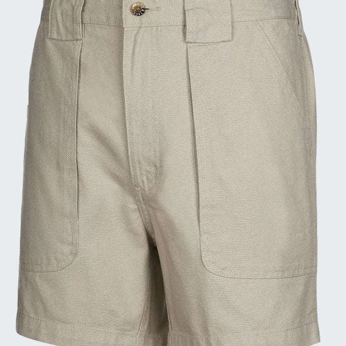 Beige shorts on a white background