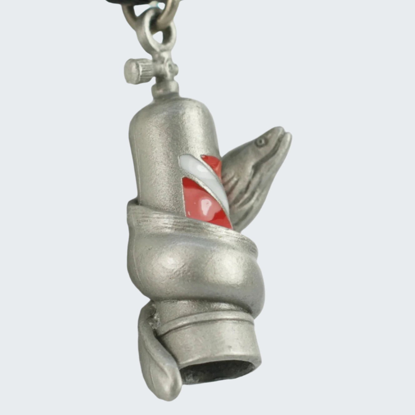 Moray Eel with Scuba Tank Necklace Silver