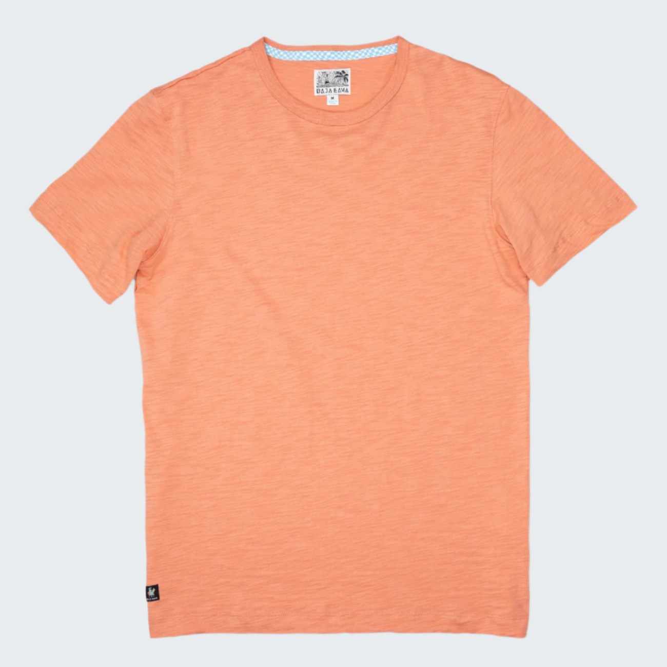 Solid Burnt Coral Slub Pima Tee