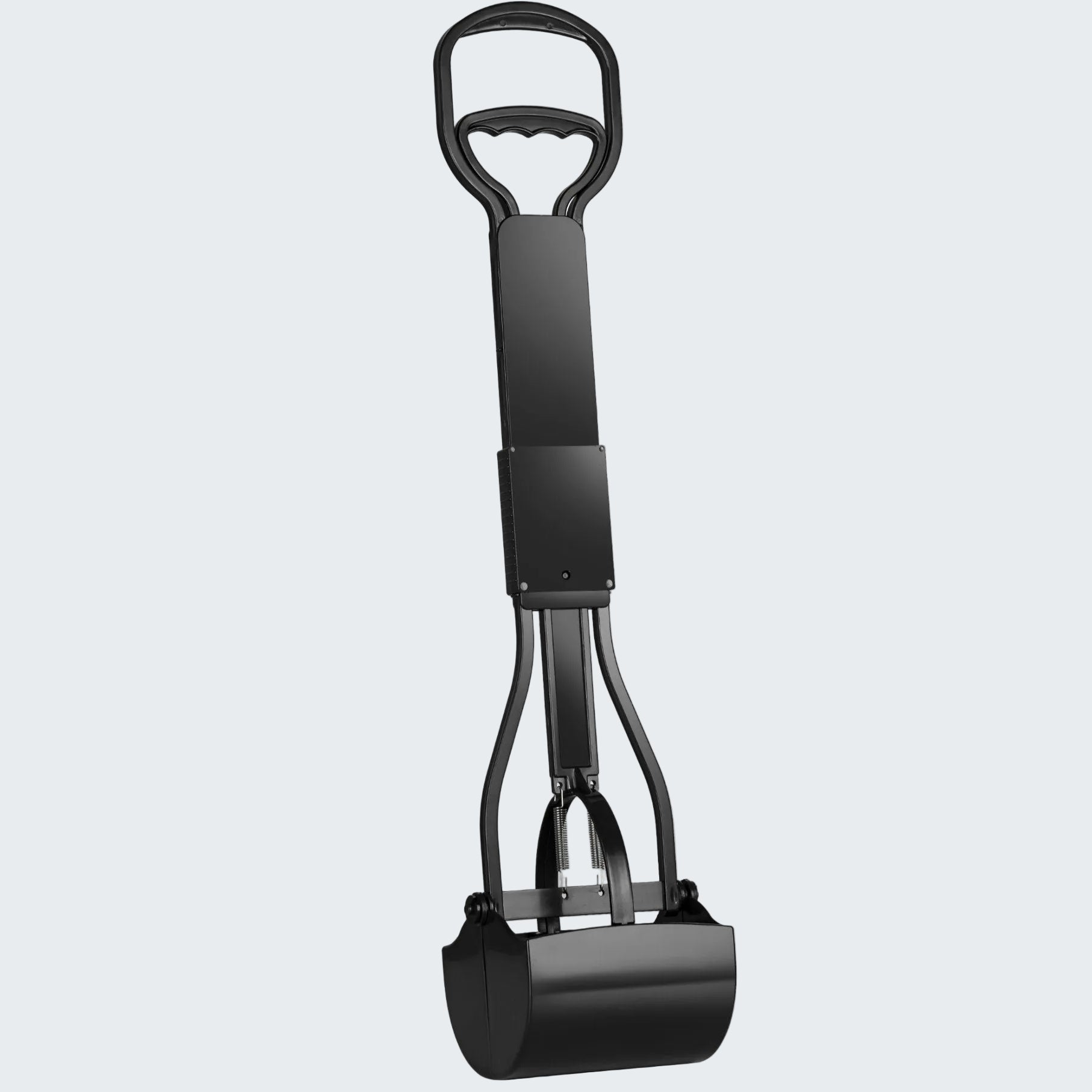 Black dog waste bag dispenser on a white background