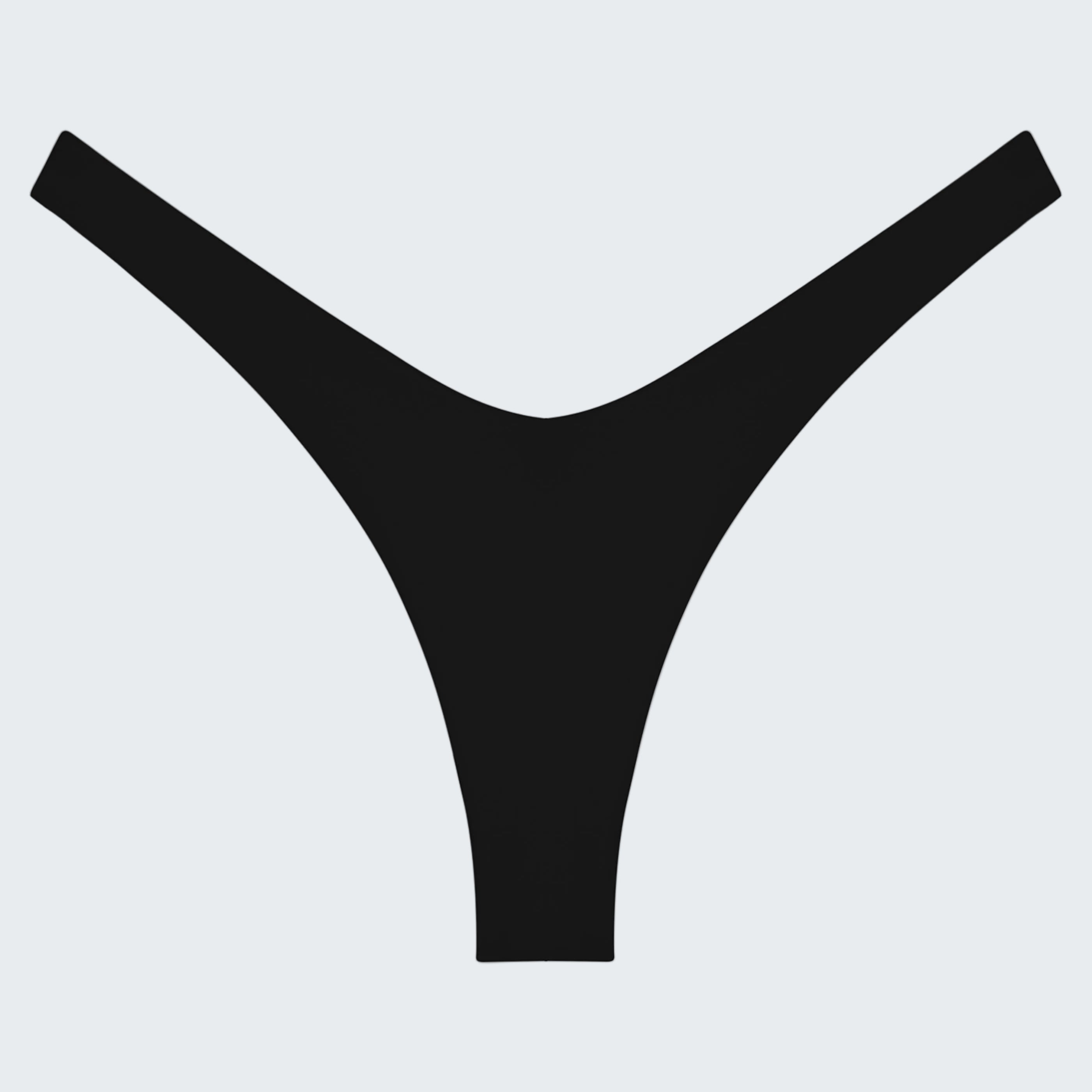 Black thong on a white background