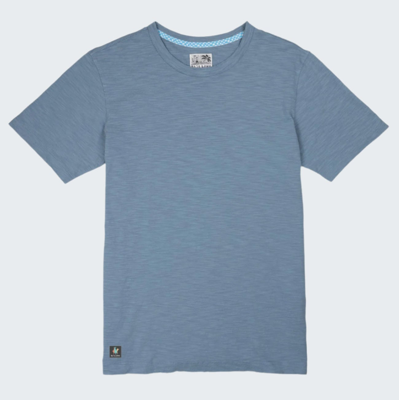 Solid Steel Blue Slub Pima Tee