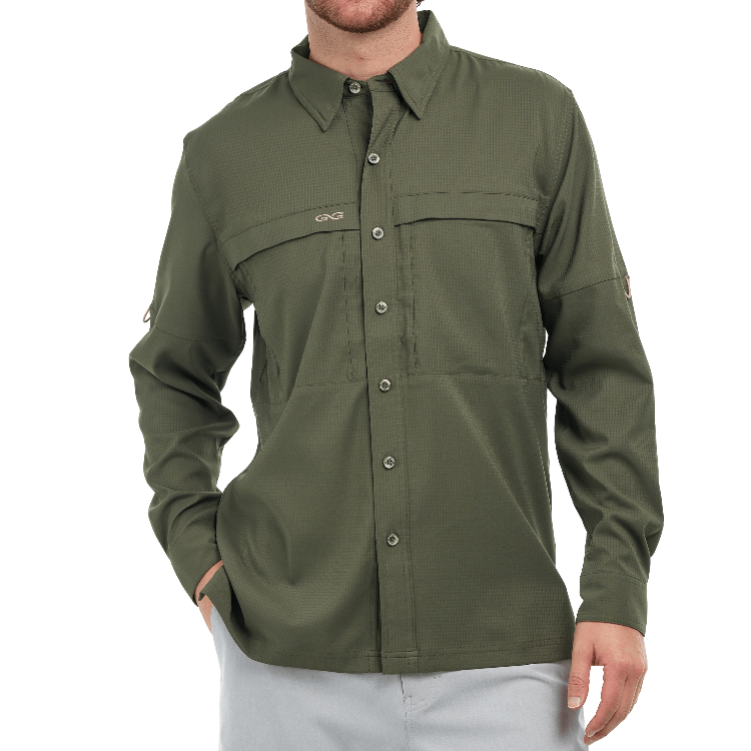 Green shirt with brand logo on a white background