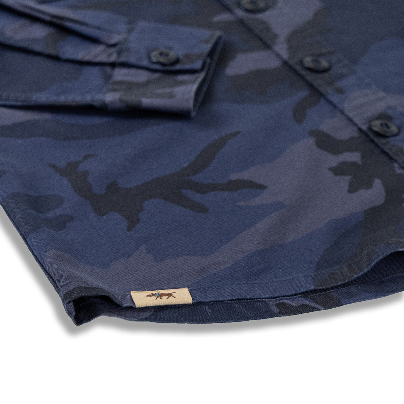 Western Aloha Waimea Overshirt Blue Camo