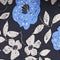 Navy fabric with blue floral pattern