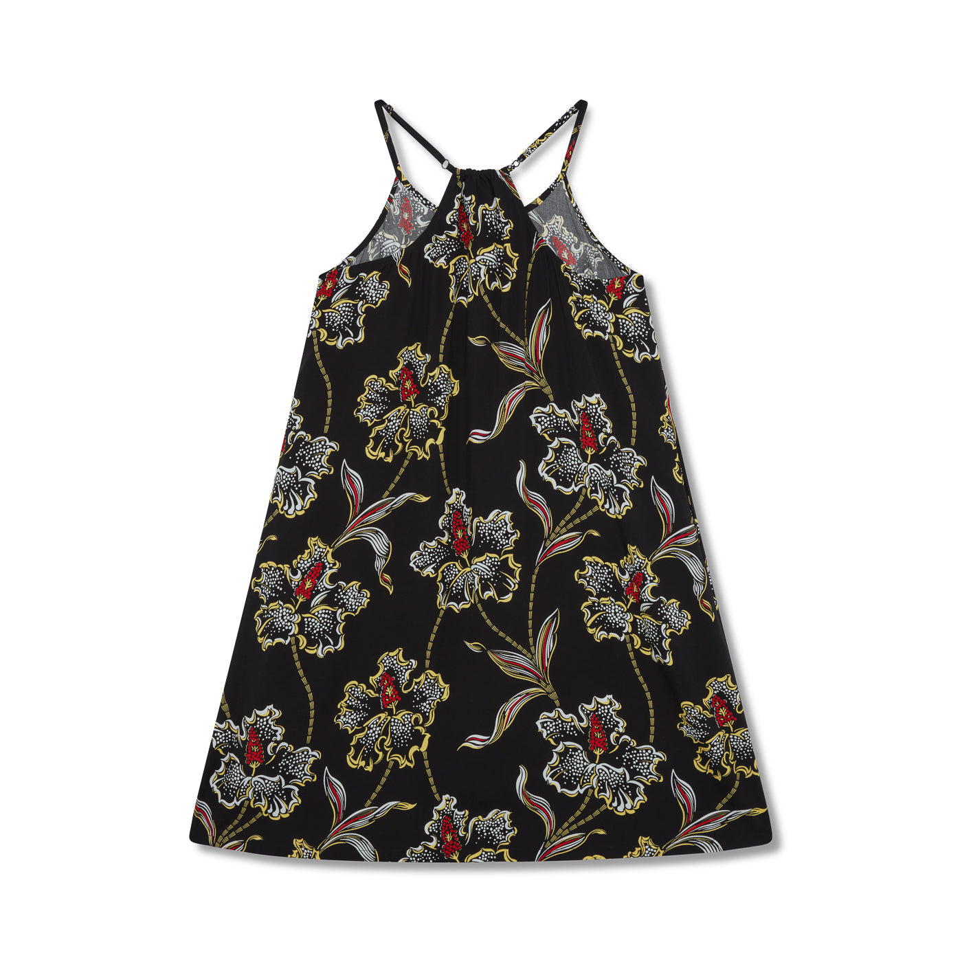 Floral patterned dress on a white background