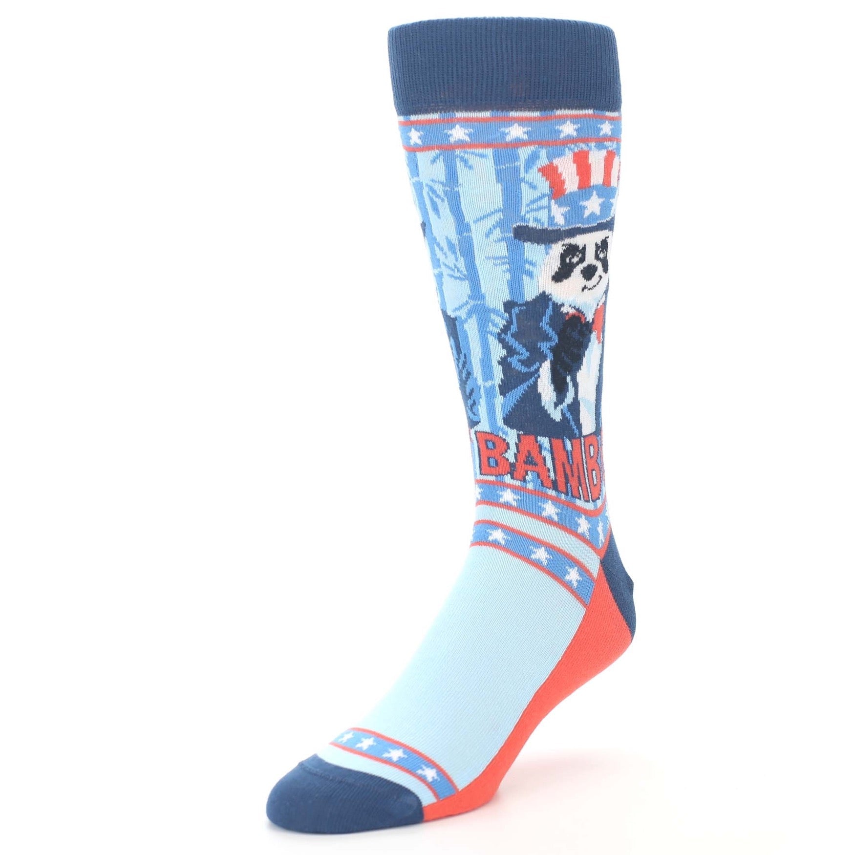 Sock with a dog design and 'Bama' text on a white background