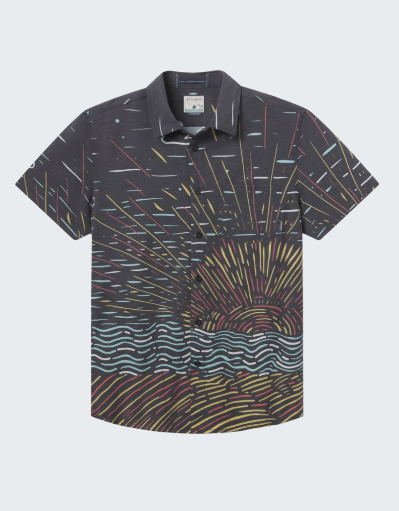 Black Sunburst Vagabond Button Up
