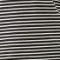 Close-up of a striped fabric pattern with alternating black and white horizontal stripes.