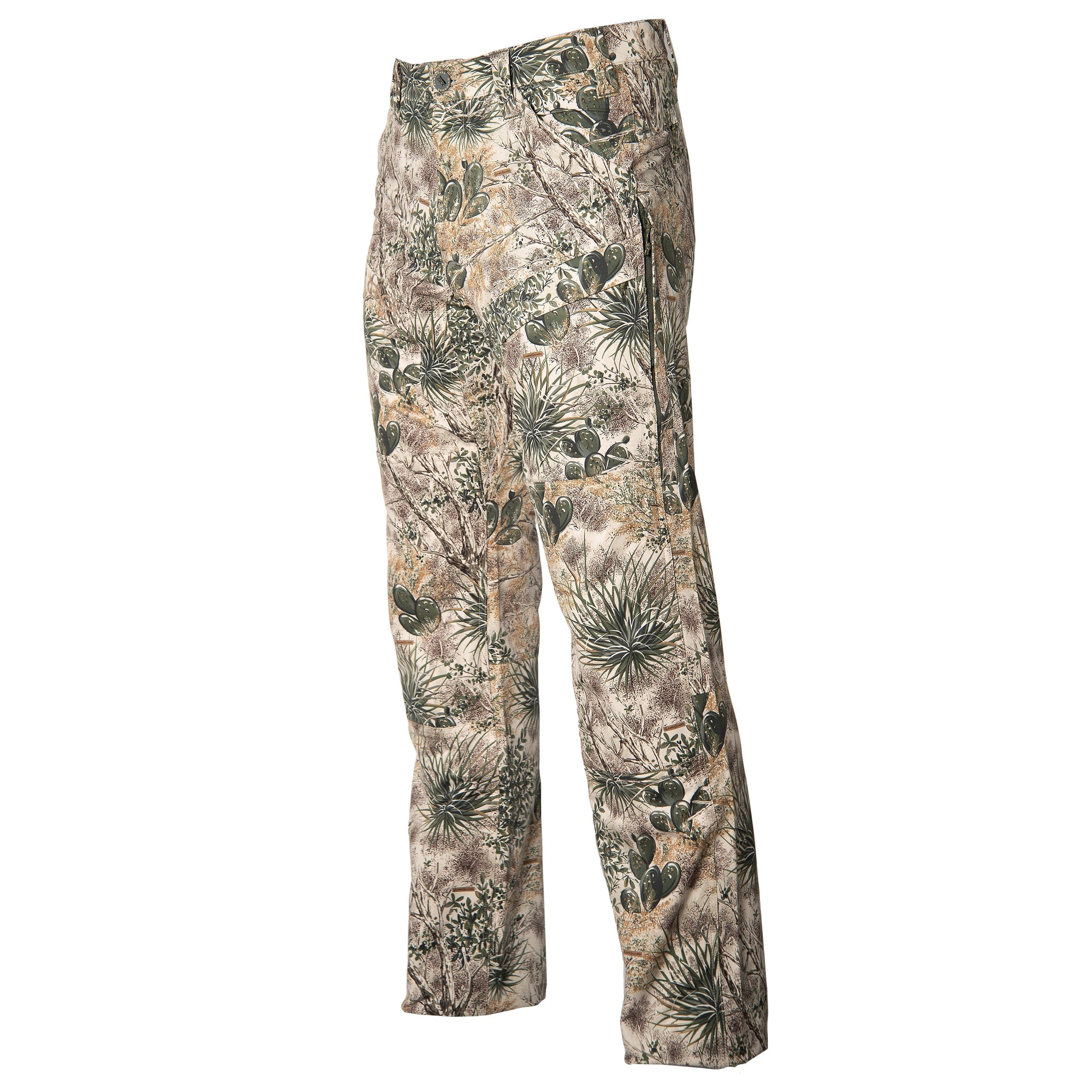 Camouflage pants on a white background