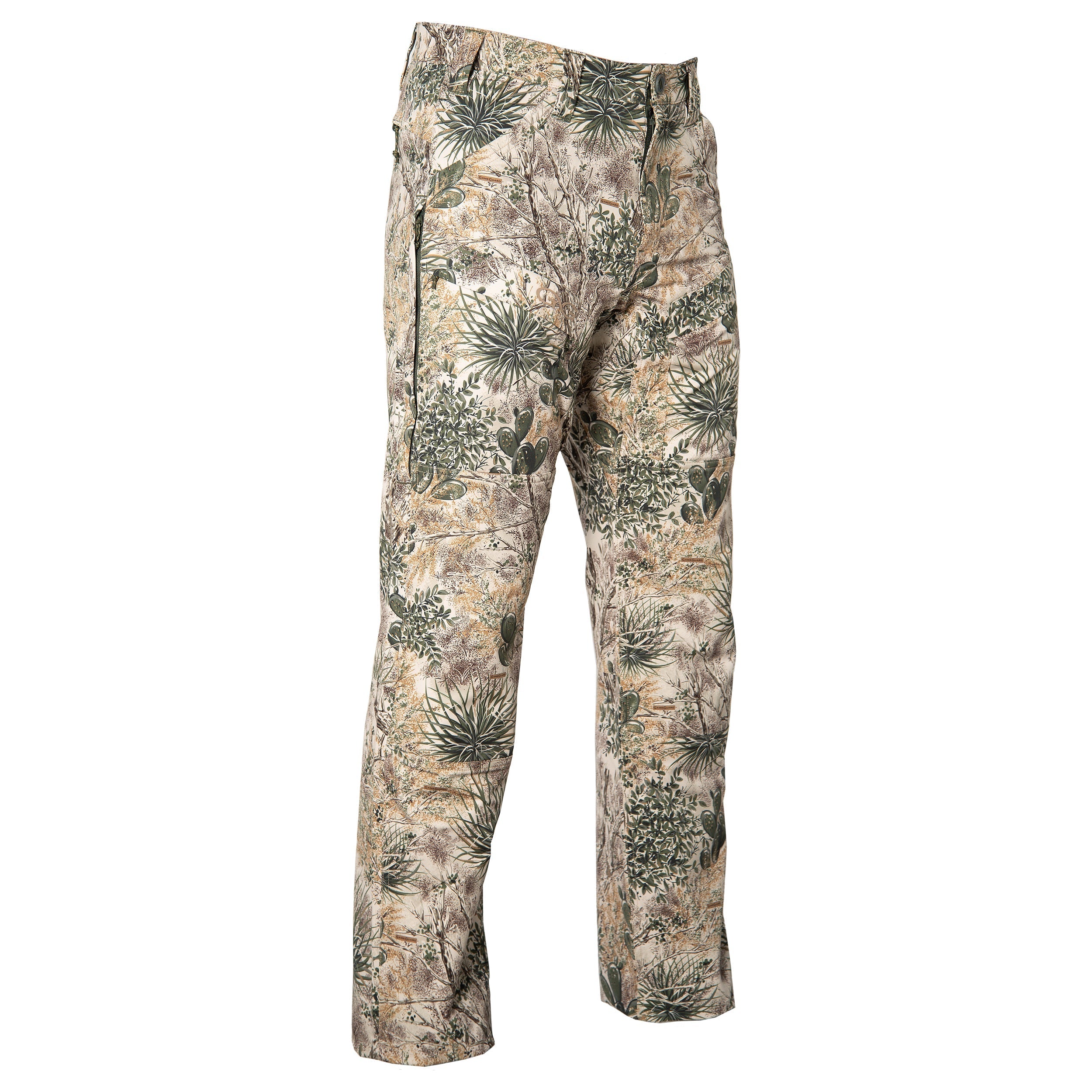 Camouflage pants on a white background