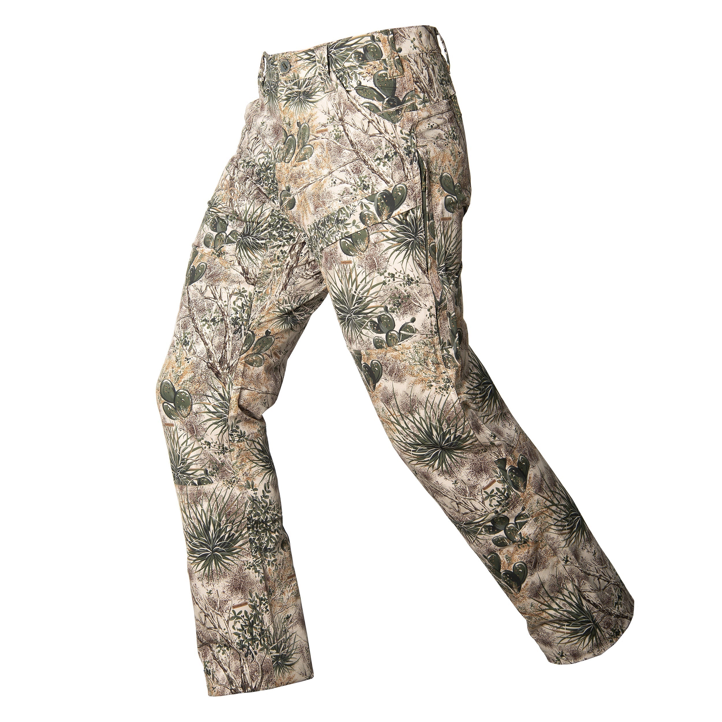 Camouflage pants on a white background