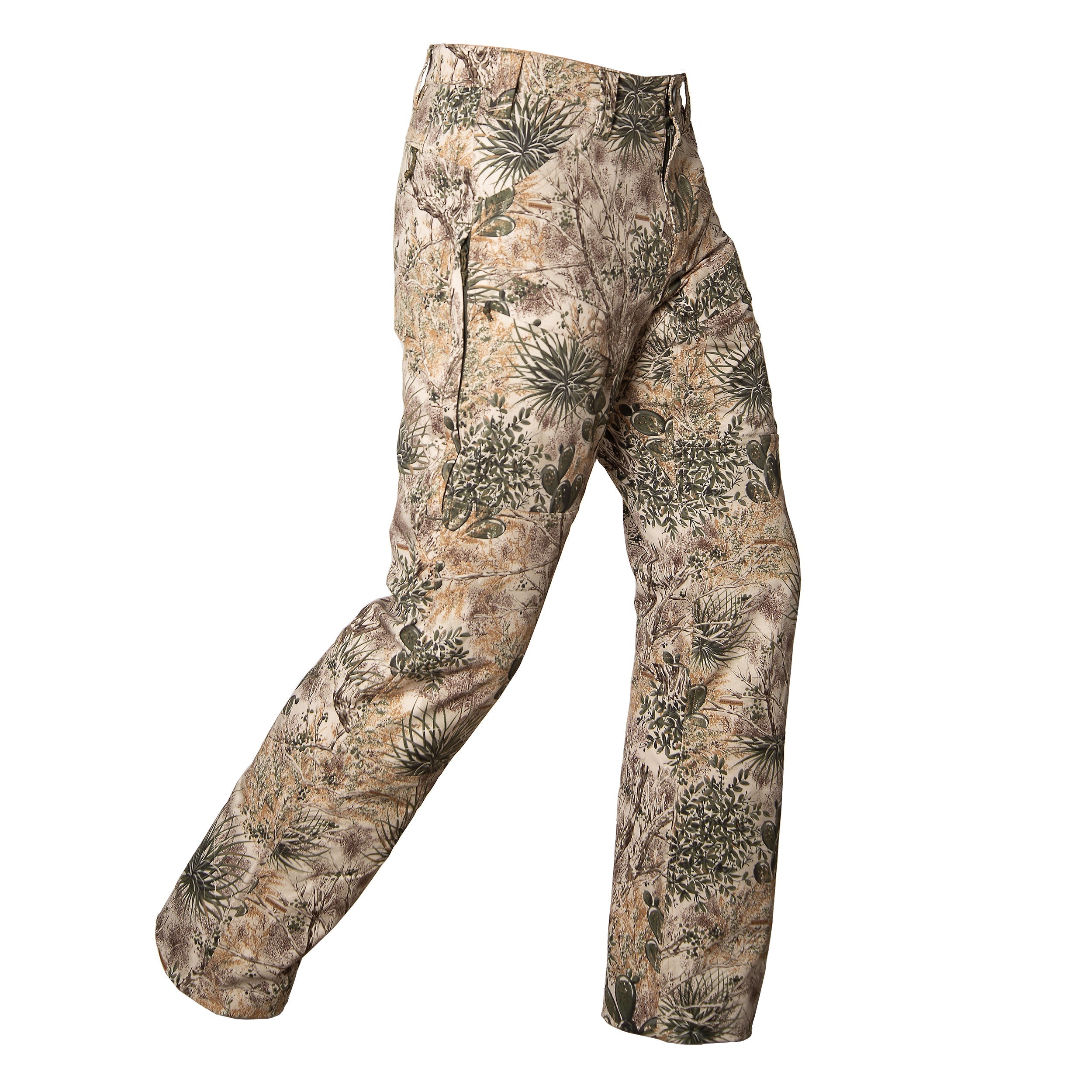 Camouflage pants on a white background