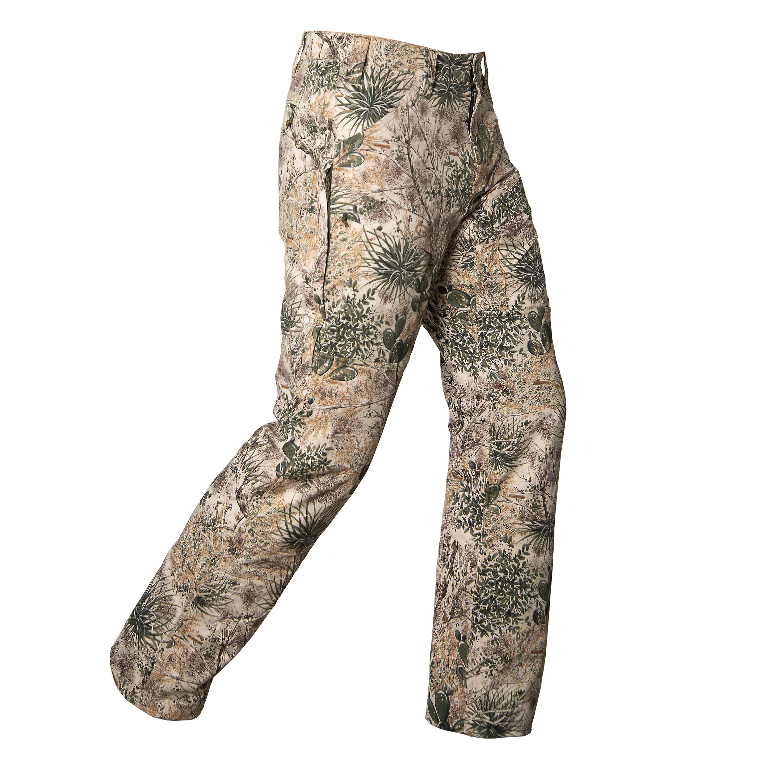 Camouflage pants on a white background