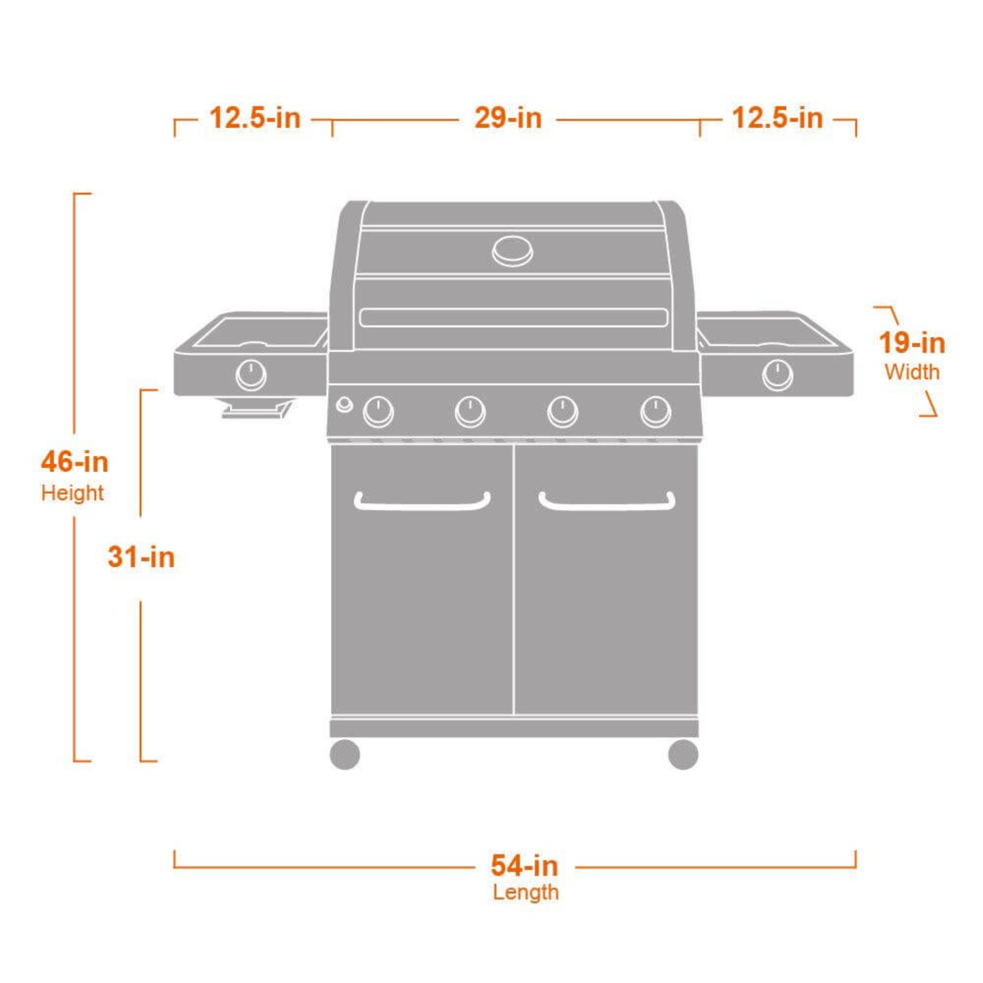 Matte Blue Infrared Propane Gas Grill