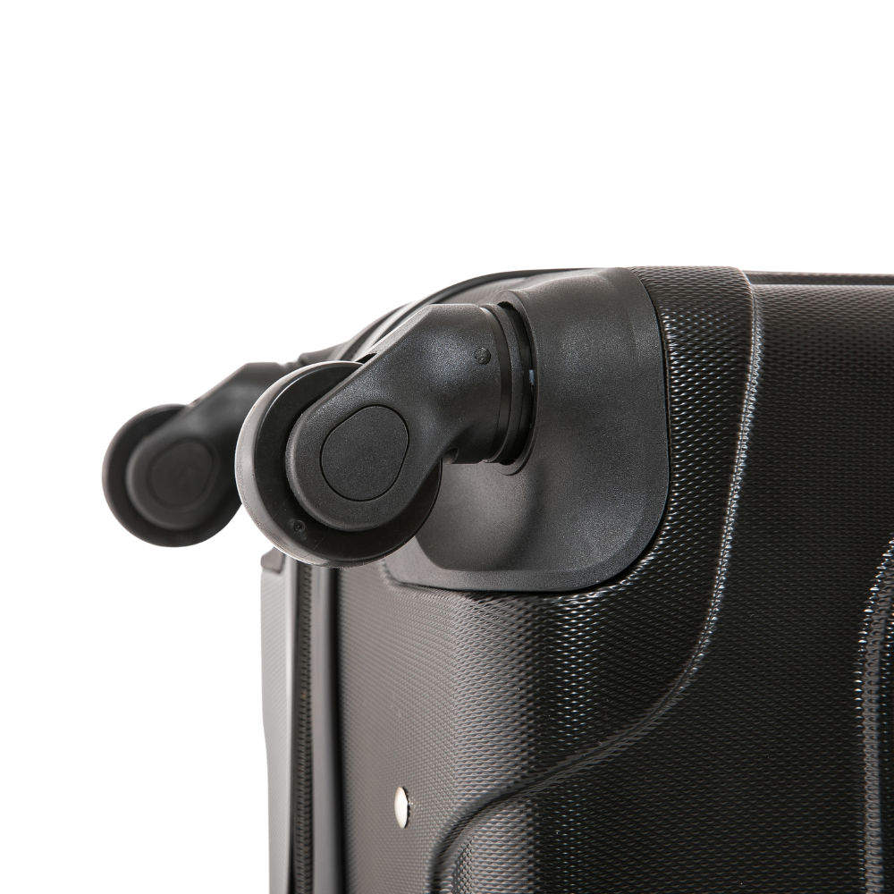 Black suitcase handle on a white background