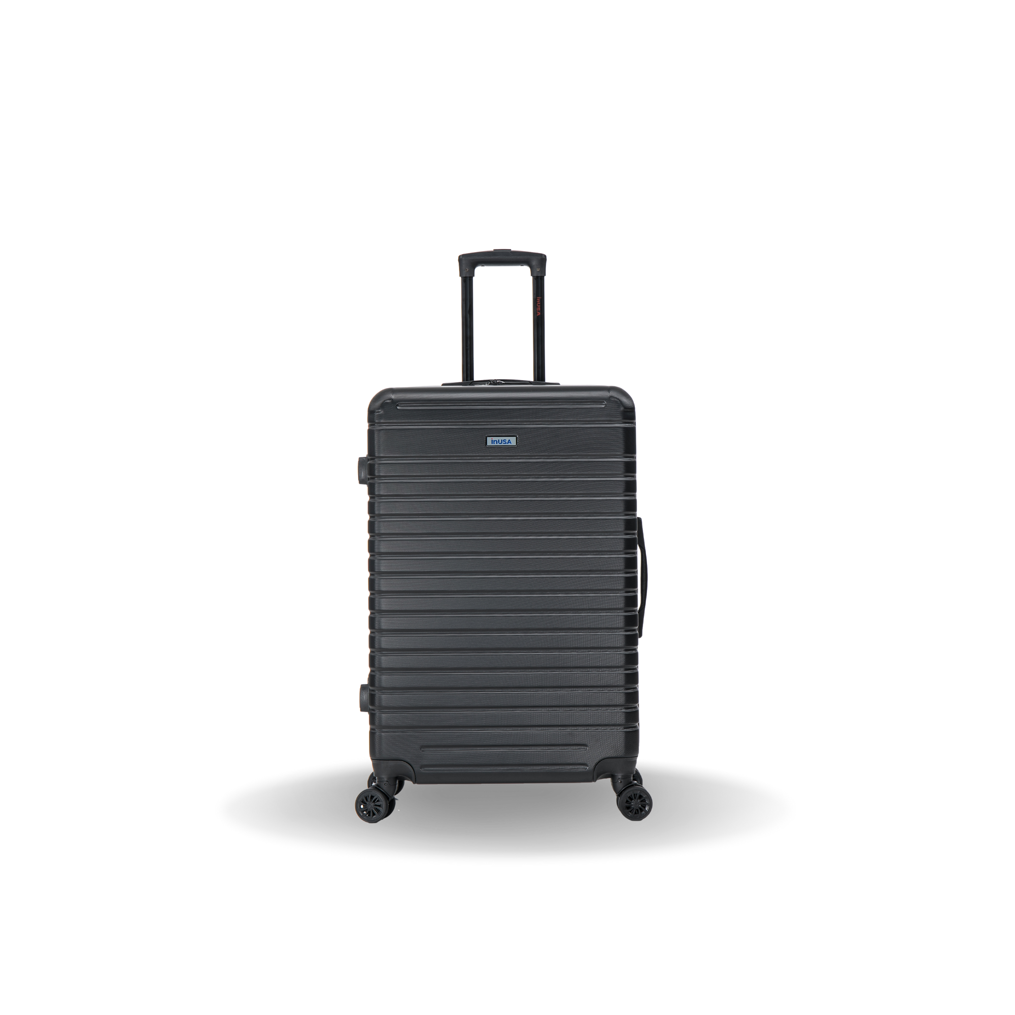 Black suitcase on a white background