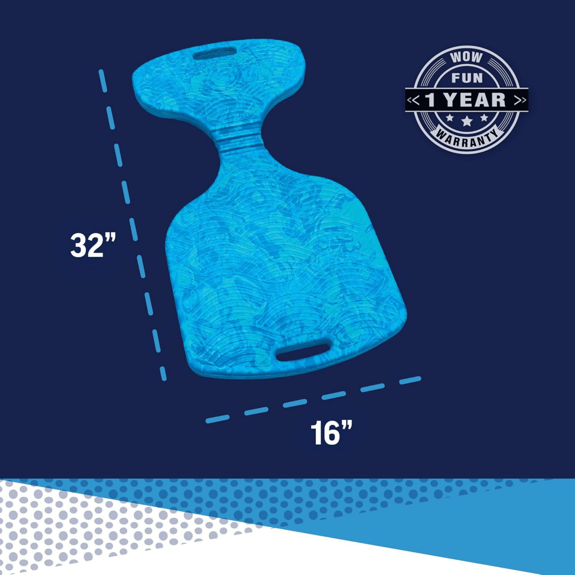 Blue sand anchor with dimensions on a dark blue background