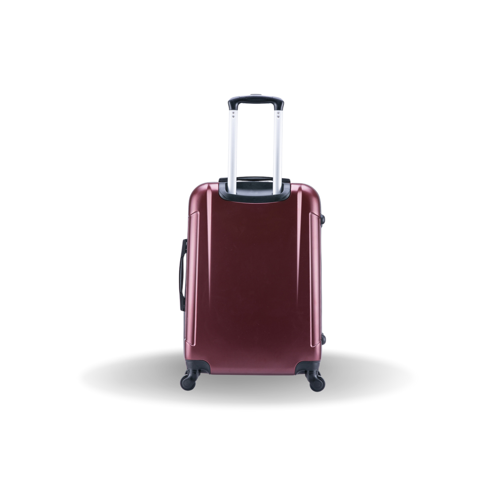 Red suitcase with a white background