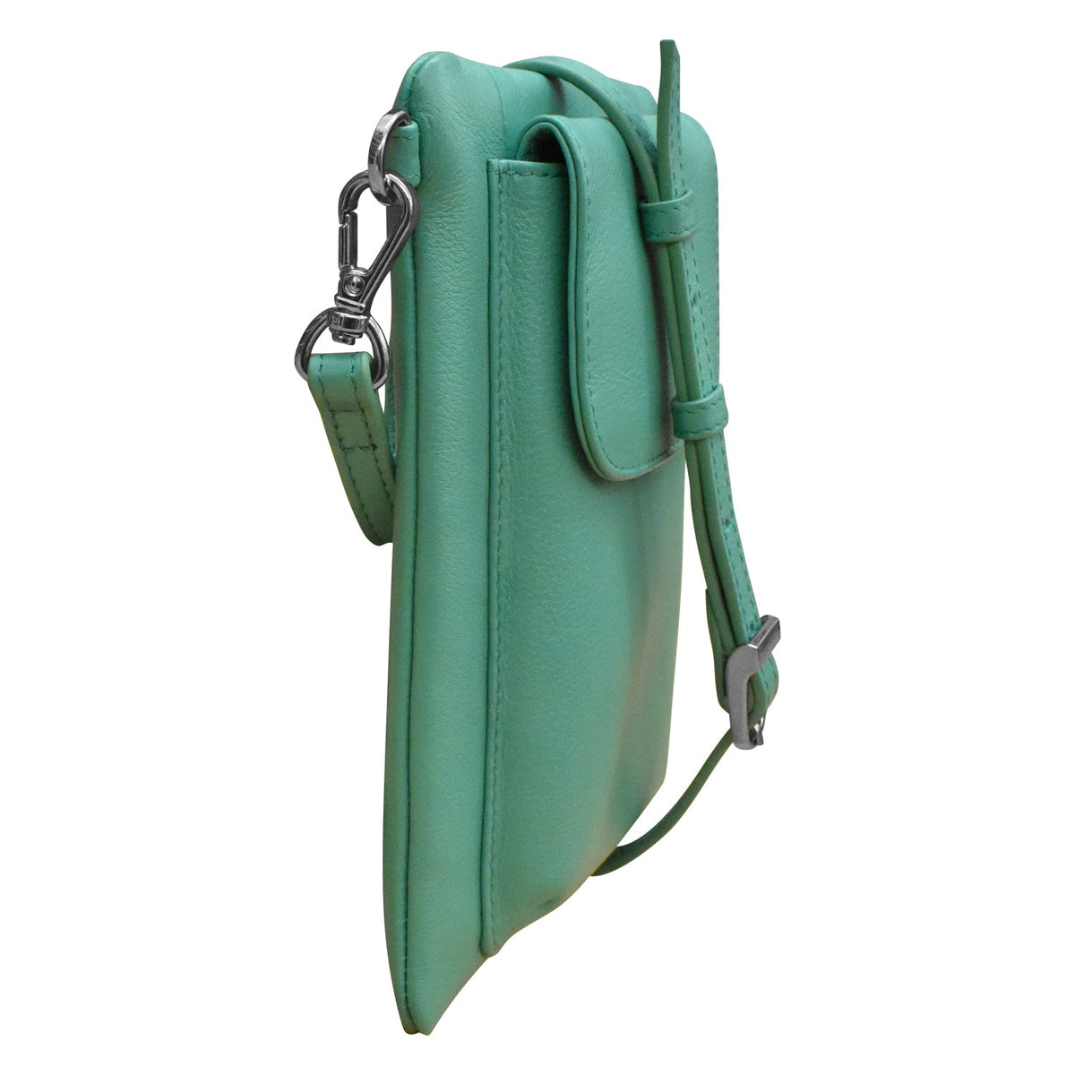 crossbody bag with a phone pocket on a white background