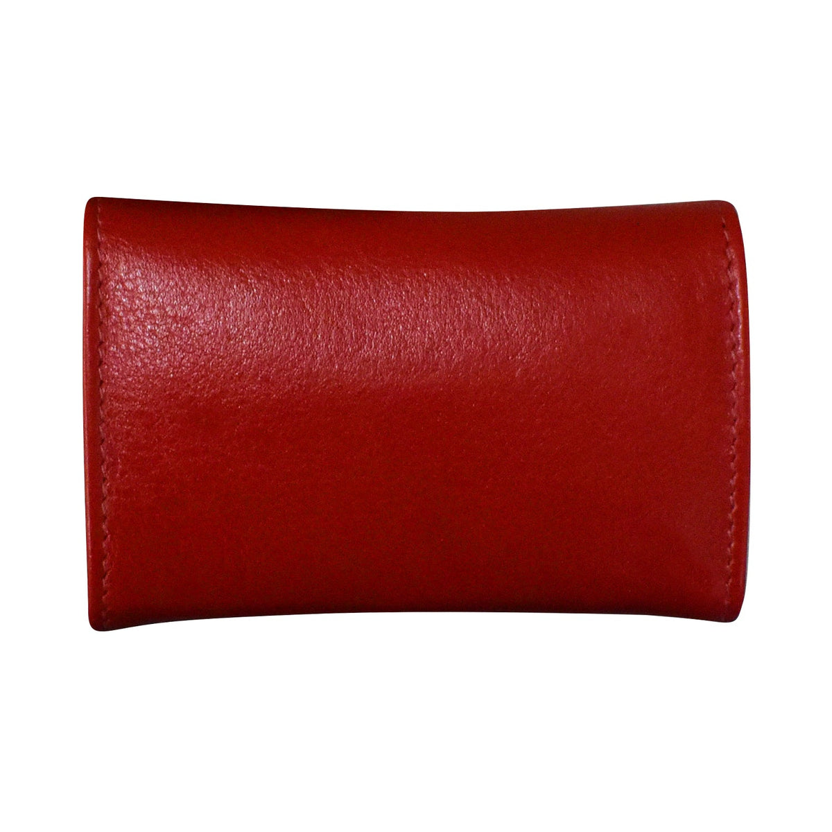 Red leather wallet on a white background