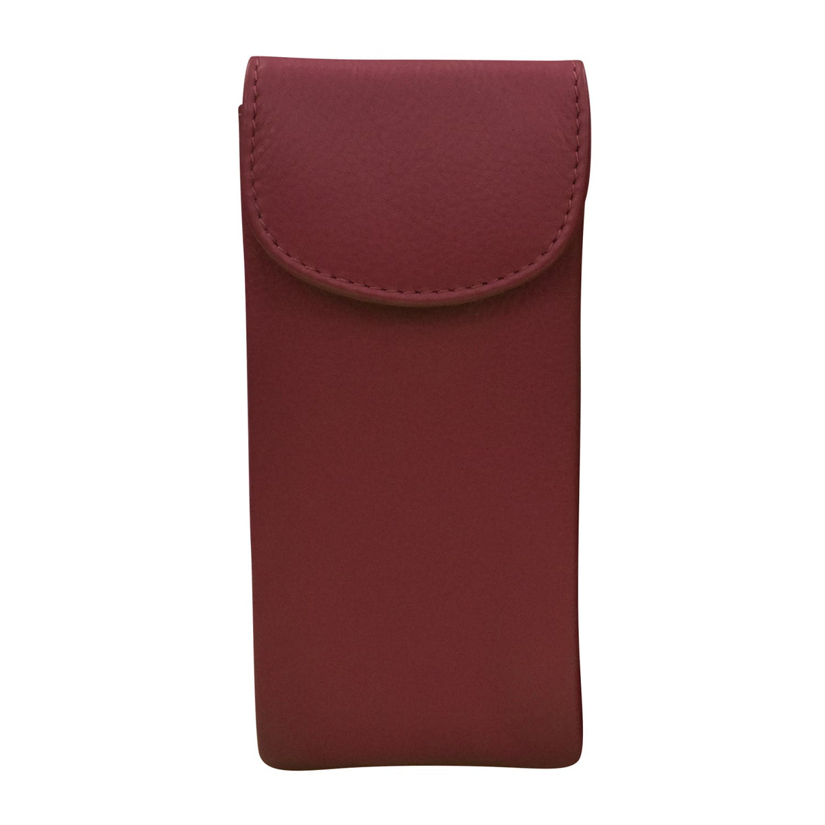 Maroon phone case on a white background