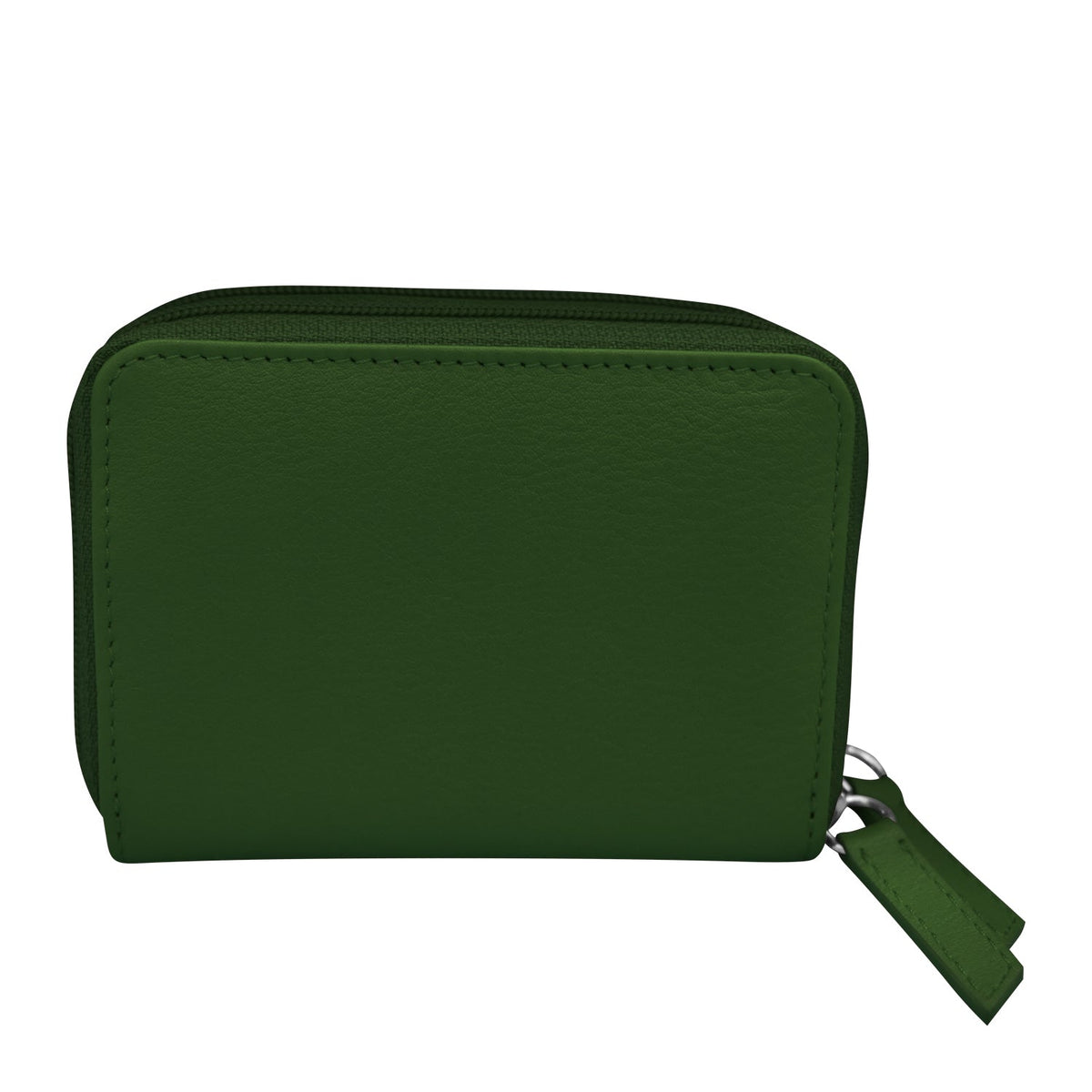 Green wallet on a white background