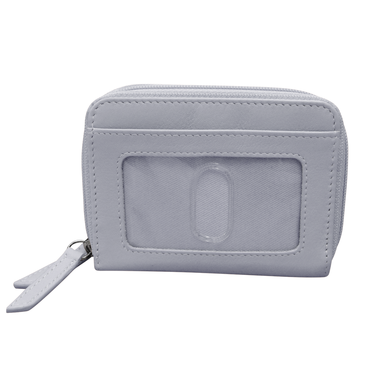 Gray wallet with a card holder on a white background