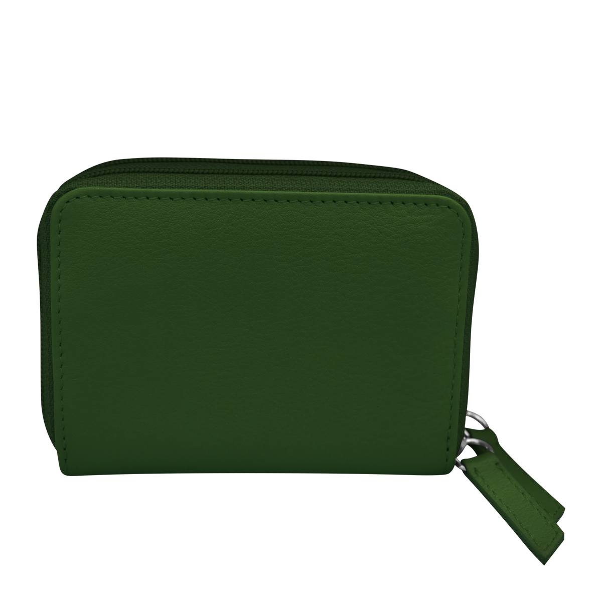 Green wallet on a white background