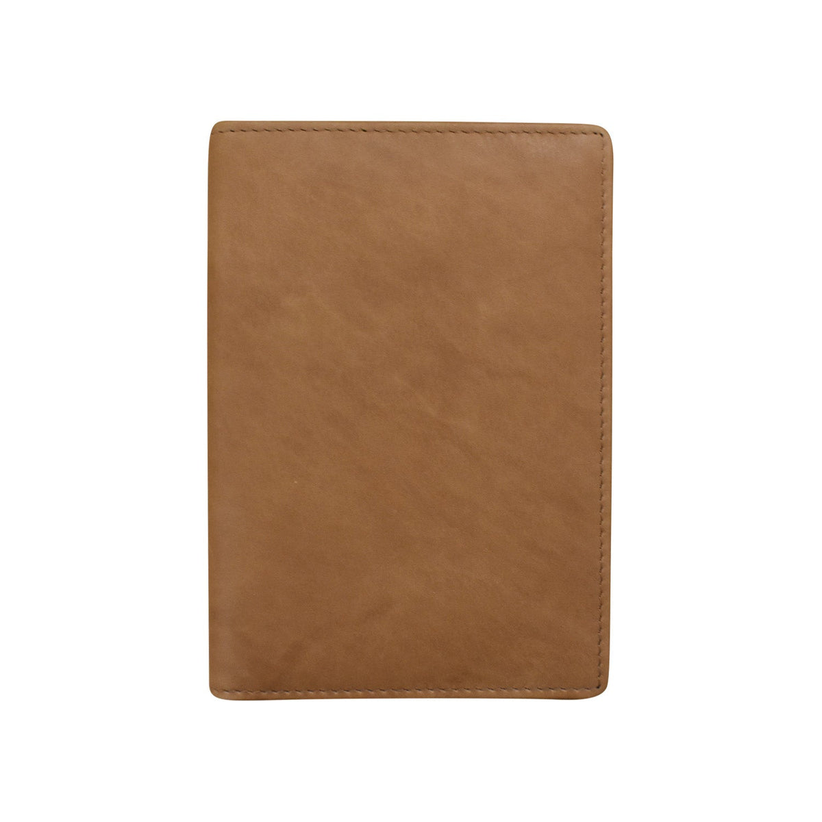 Brown leather wallet on a white background