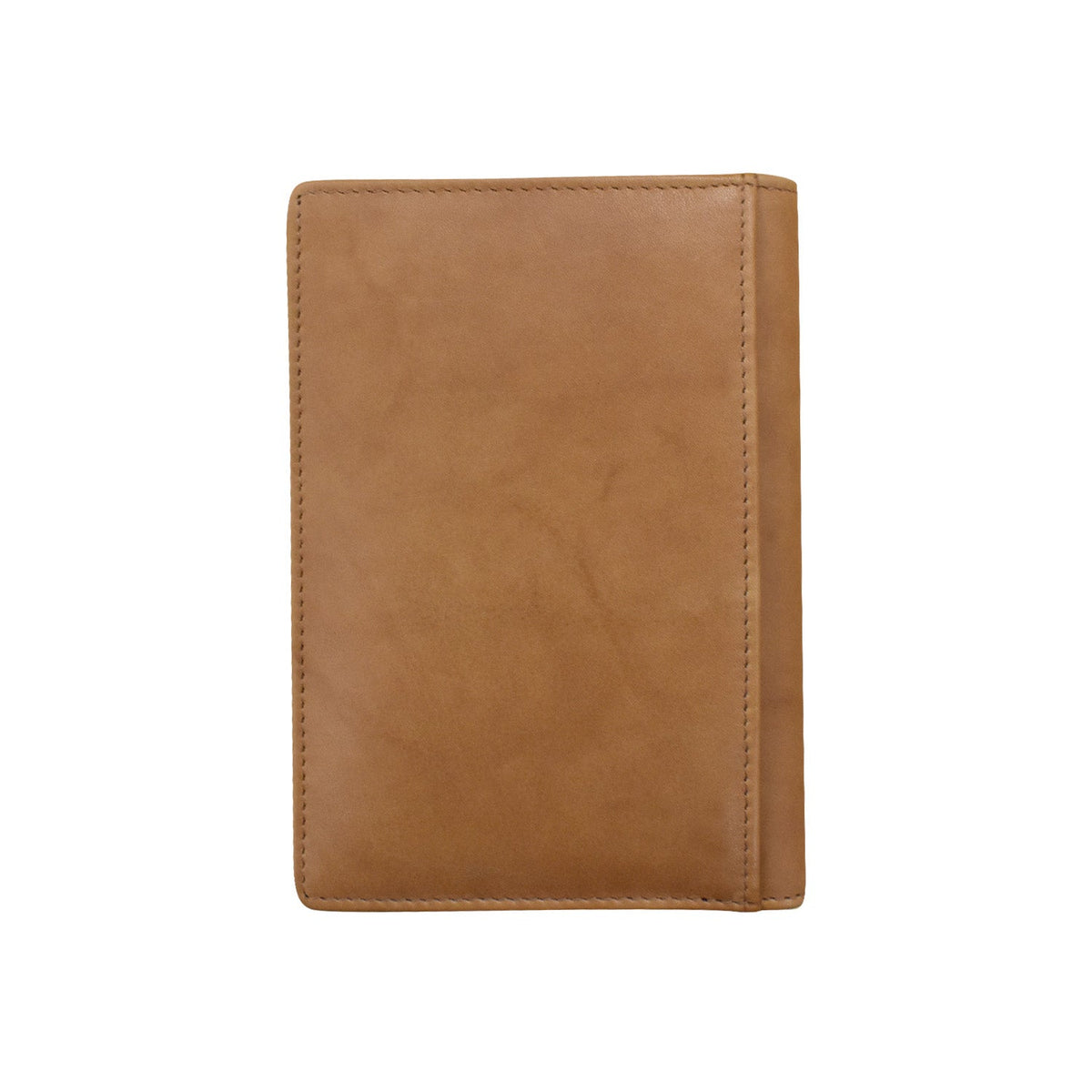Brown leather wallet on a white background