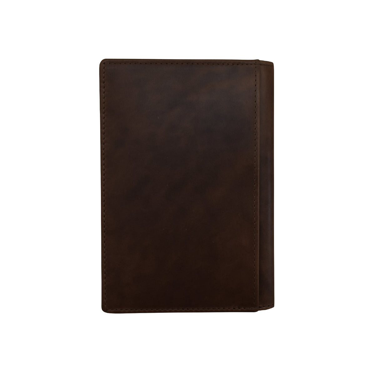 Brown leather wallet on a white background