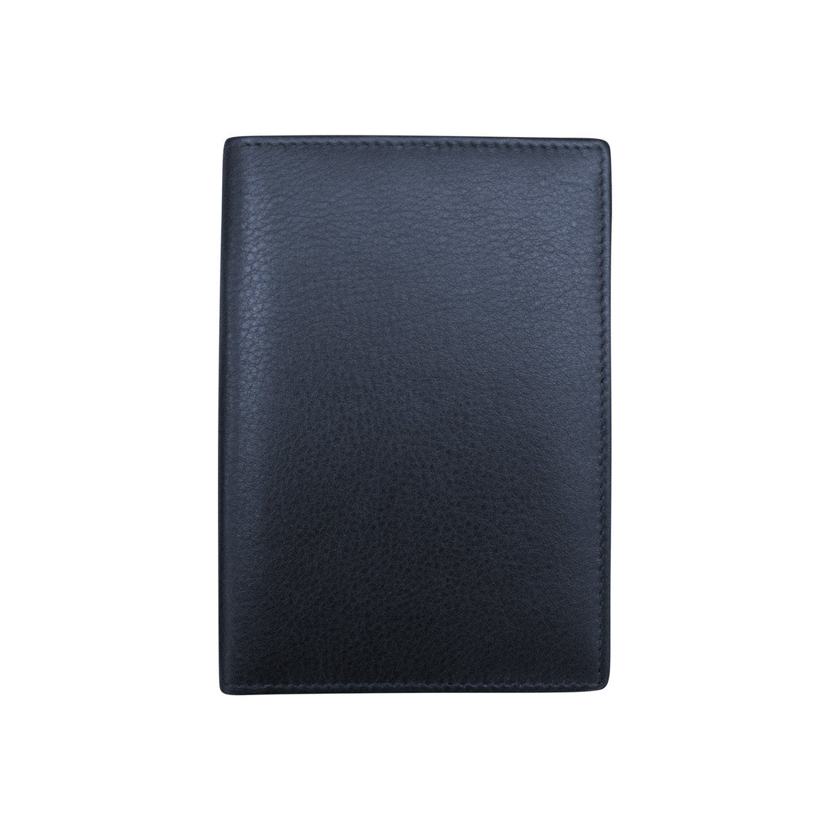 Black leather wallet on a white background