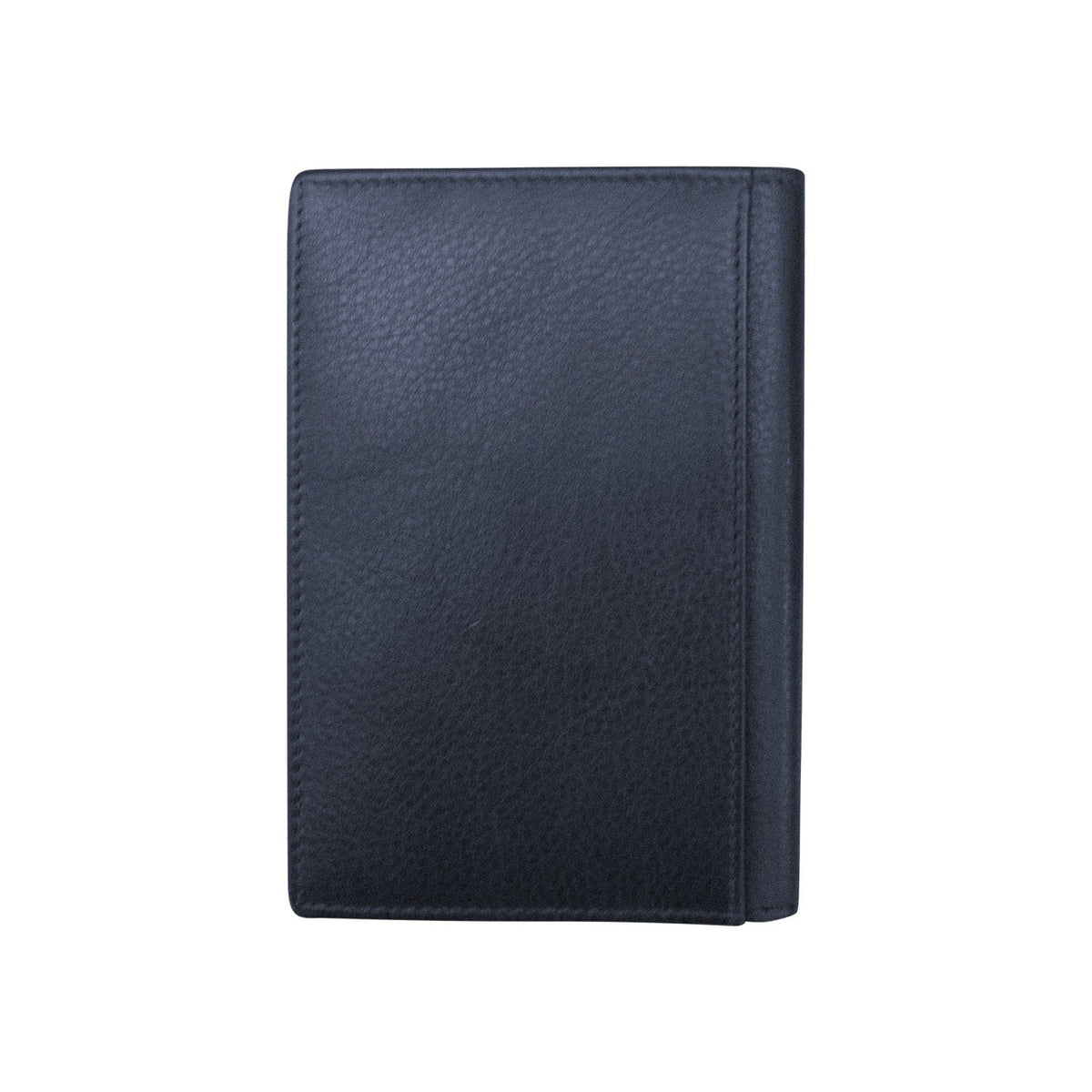 Black leather wallet on a white background