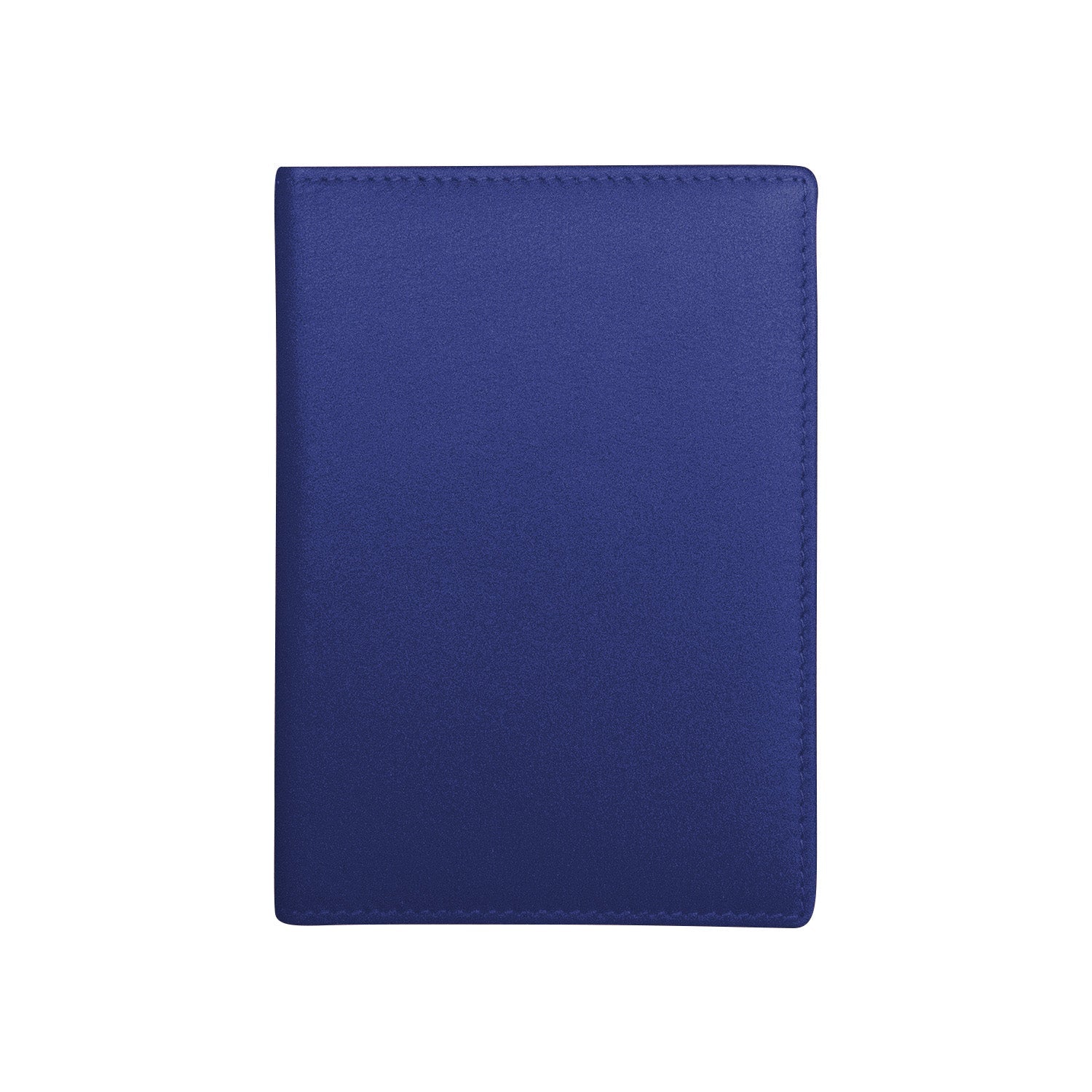 Blue leather wallet on a white background
