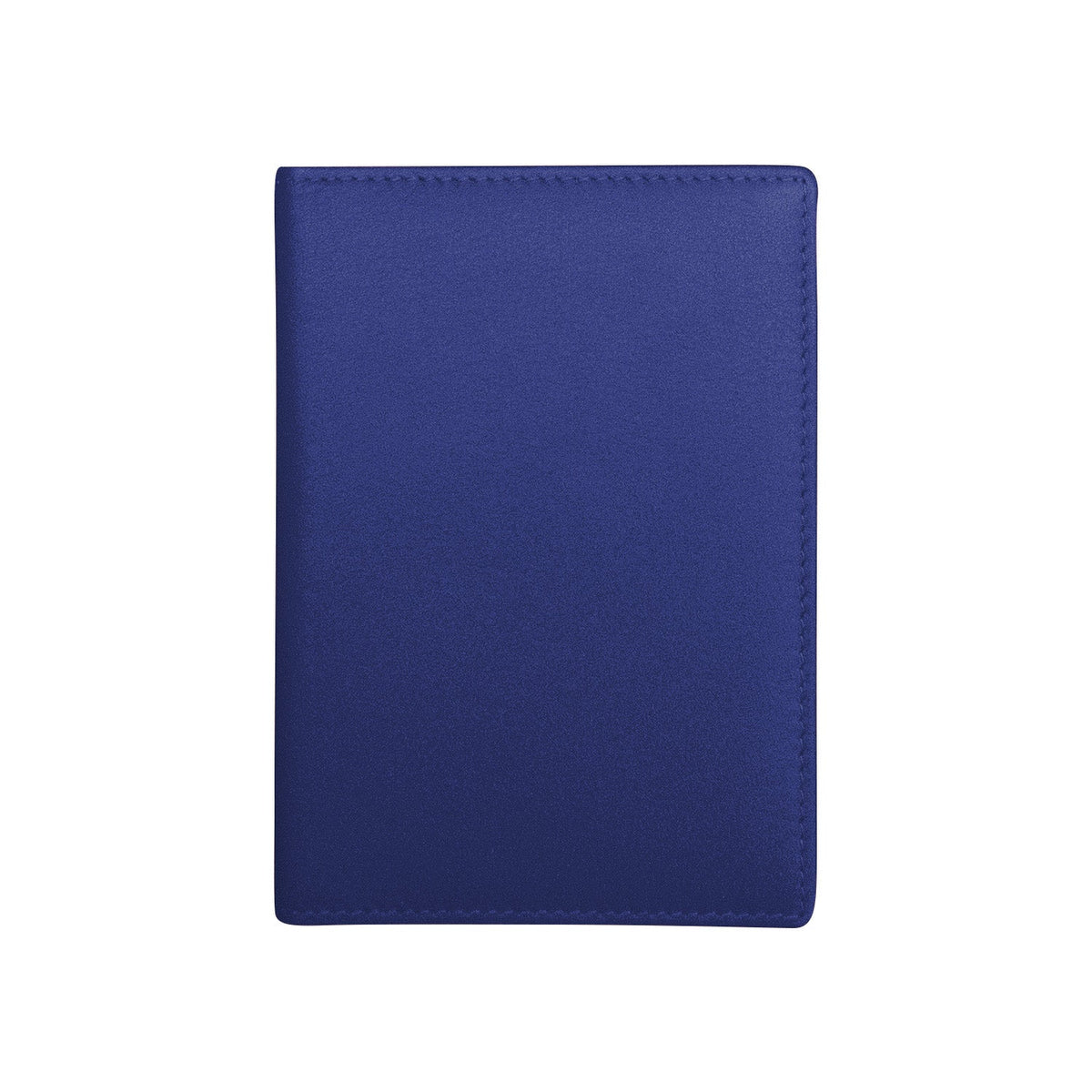Blue leather wallet on a white background