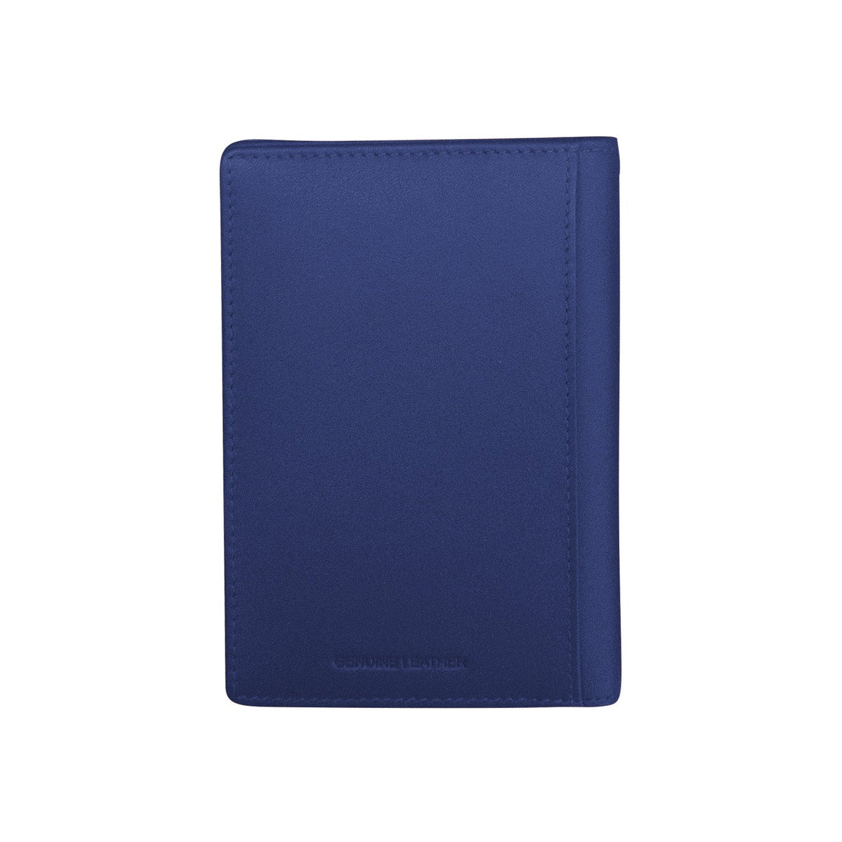 Blue leather wallet on a white background