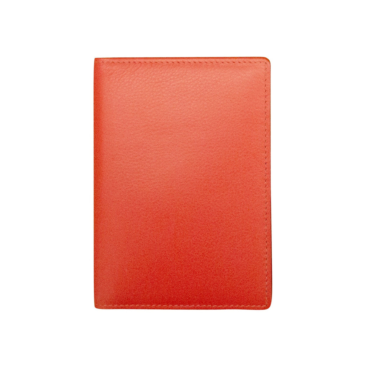 Red leather wallet on a white background