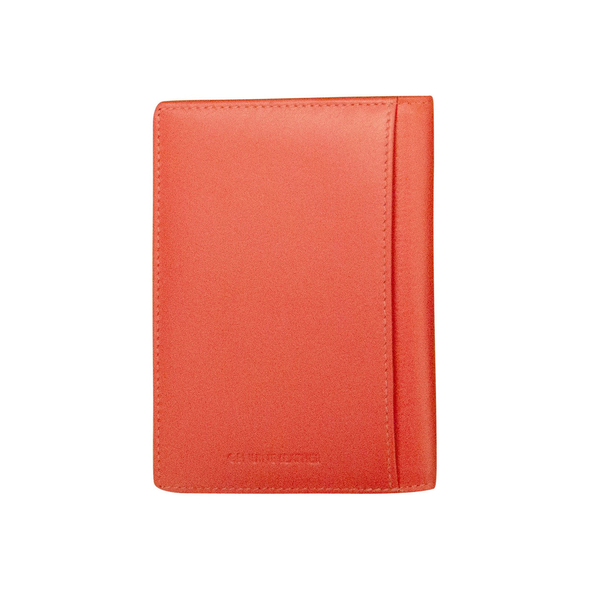 Red leather wallet on a white background