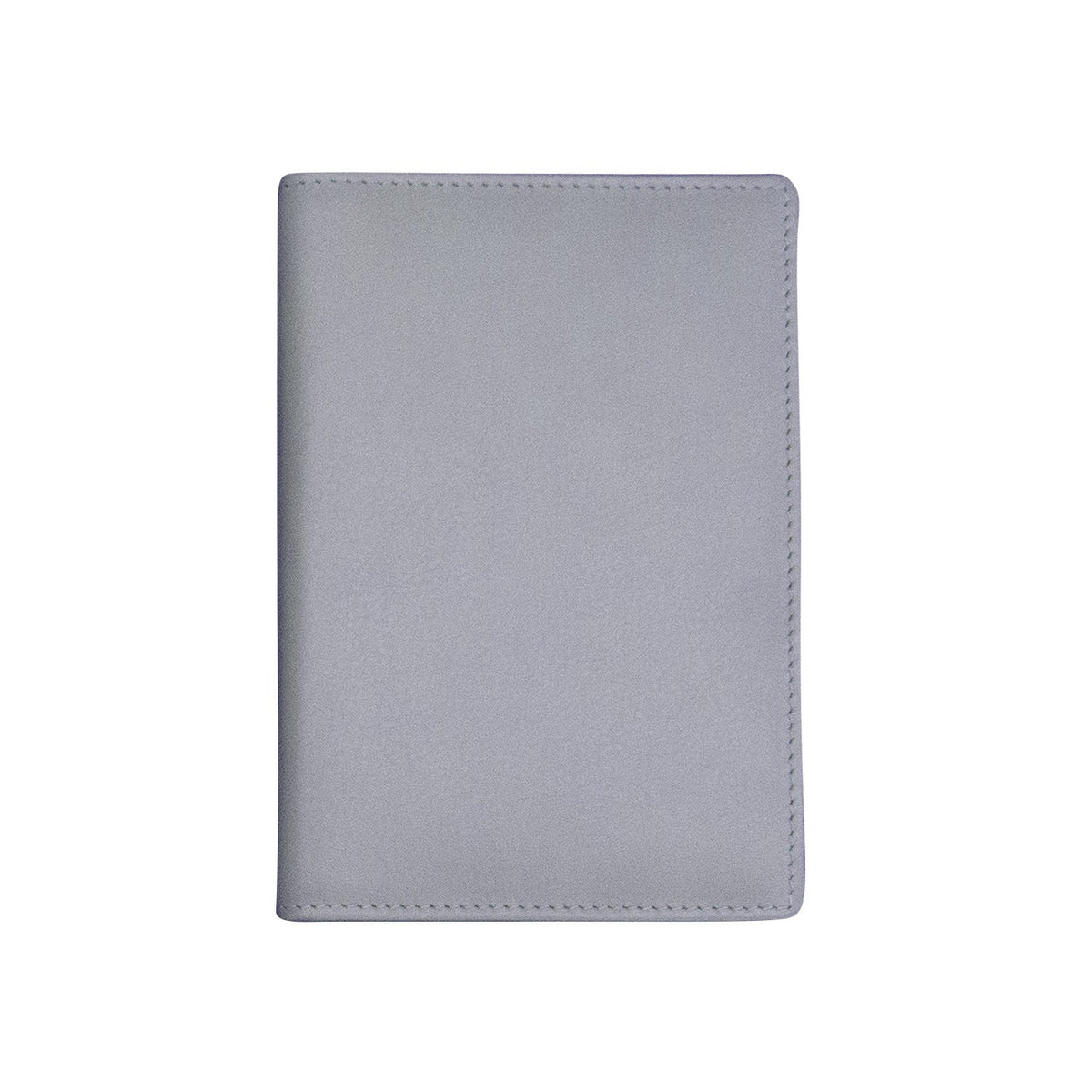 Gray leather wallet on a white background