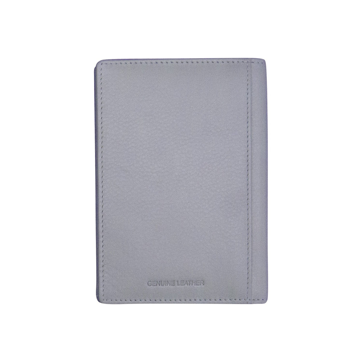Gray leather wallet on a white background