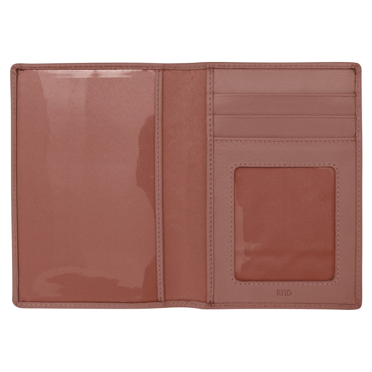 Brown leather wallet with card holder on a white background