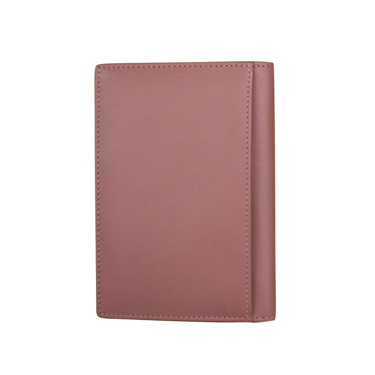 Brown leather wallet on a white background